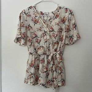 Floral Wrap Blouse NWOT